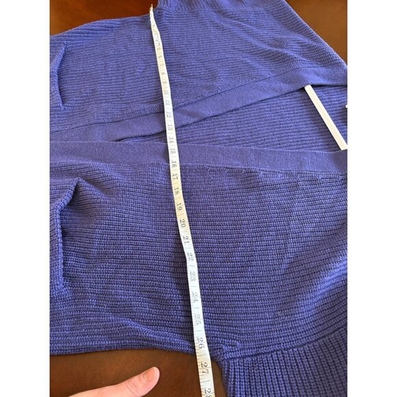 Aritzia Wilfred Free Unwind Cozy Open Front Wool Chunky Cardigan Purple Size XL - Picture 8 of 13